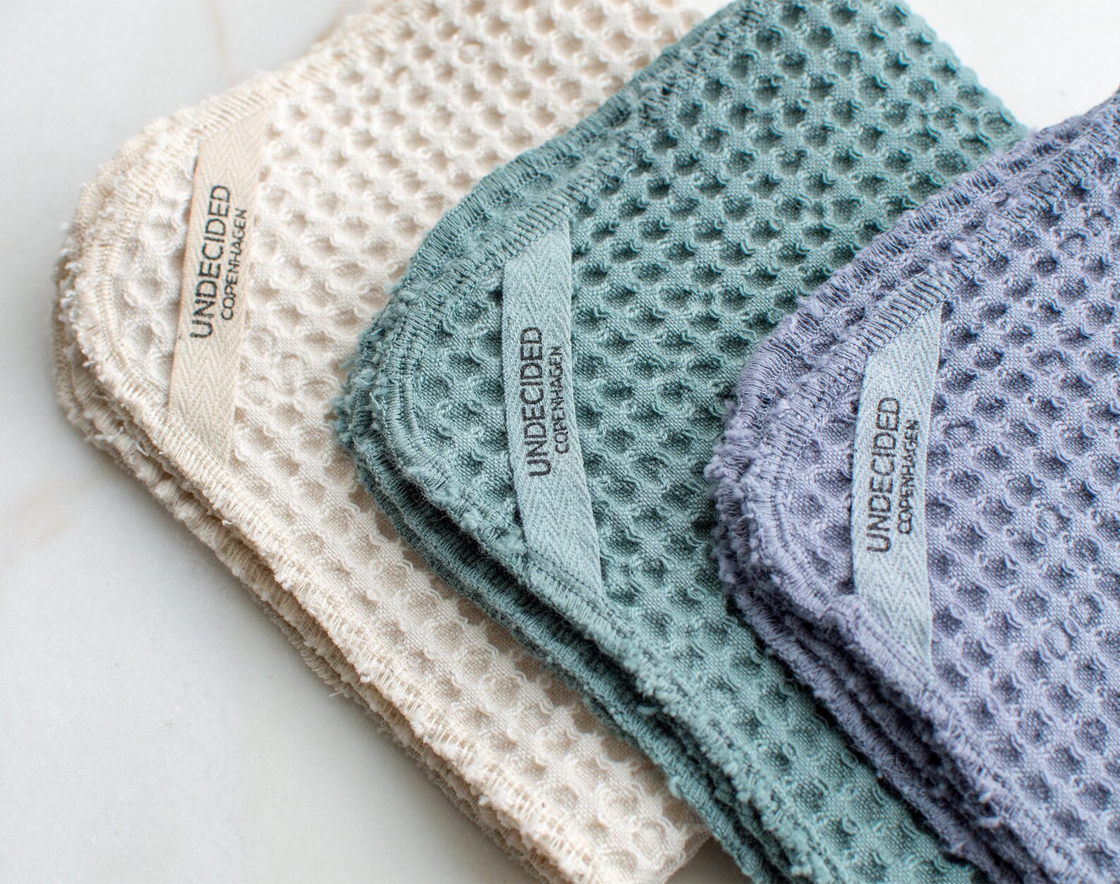 Multicolor Set of Organic Cotton Dish Cloths Waffle Weave Etsy