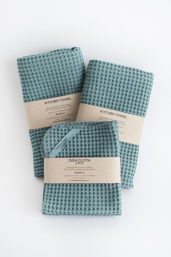 Natural Cotton Waffle Weave Dish Cloths