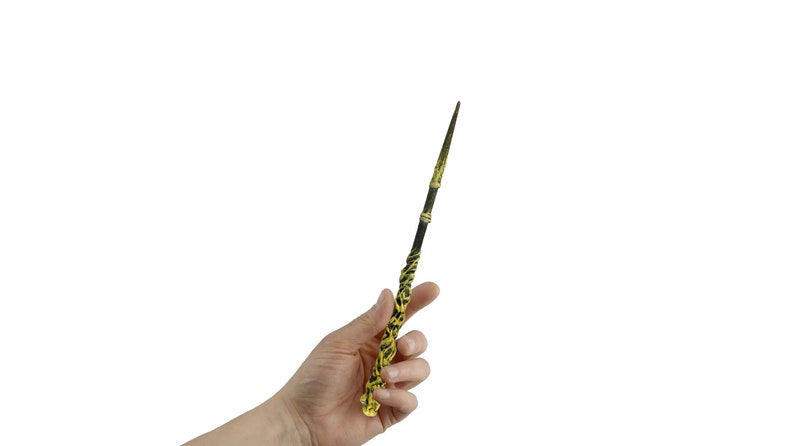 Magic wand brown yellow Max 41% OFF piece Topics on TV Handmade unique