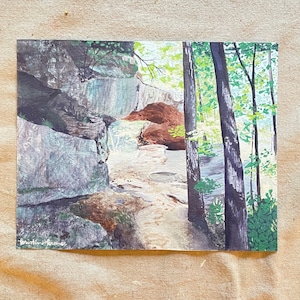 red river gorge print . Kentucky landscape . hiking . Kentucky painting . Natural Bridge . Daniel Boone National Park