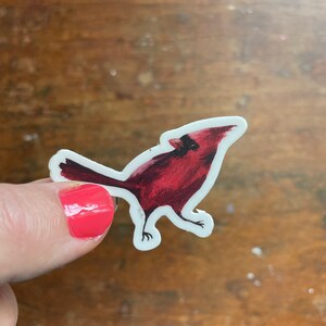 cardinal die cut vinyl sticker . art sticker . Kentucky bird . stocking stuffer . gift for loss of loved one . memorial gift