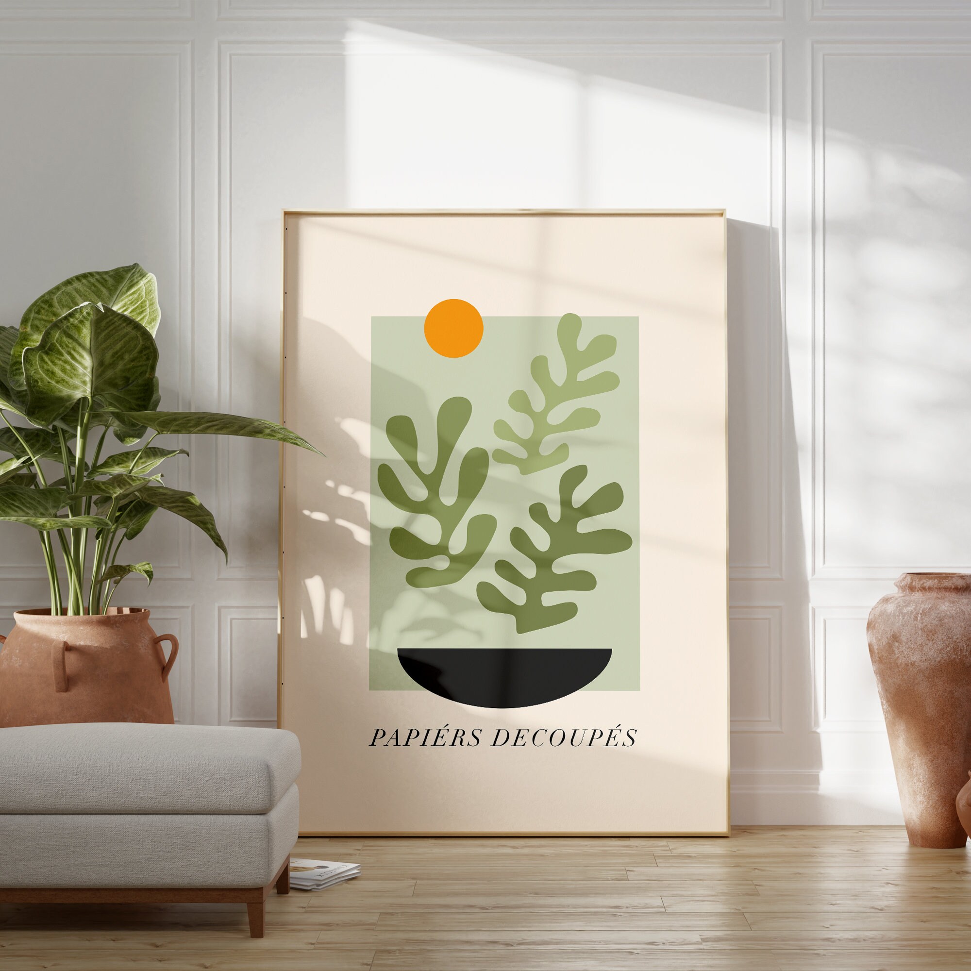 Salbeigrüne Poster Im 4er-Set – Ästhetische Wandkunst 27,9x35,6 Cm Für Schlafzimmer & Wohnzimmer