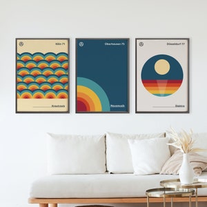 Impresiones de arte de pared retro, música de los años 70, pósteres bohemios, minimalistas, abstractos, rock progresivo alemán, sintetizadores alemanes, géneros experimentales, decoración del hogar