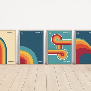 Impresiones de arte mural de música retro, pósteres de los años 70 y 80, colores clásicos, minimalista escandinavo, conciertos en festivales, géneros new wave, papel lustre, decoración del hogar