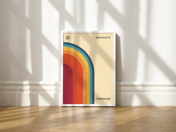アート・デザイン・音楽 Rupprecht  Retro 70s 80s Music Poster Set: Scandinavian Minimalist Art