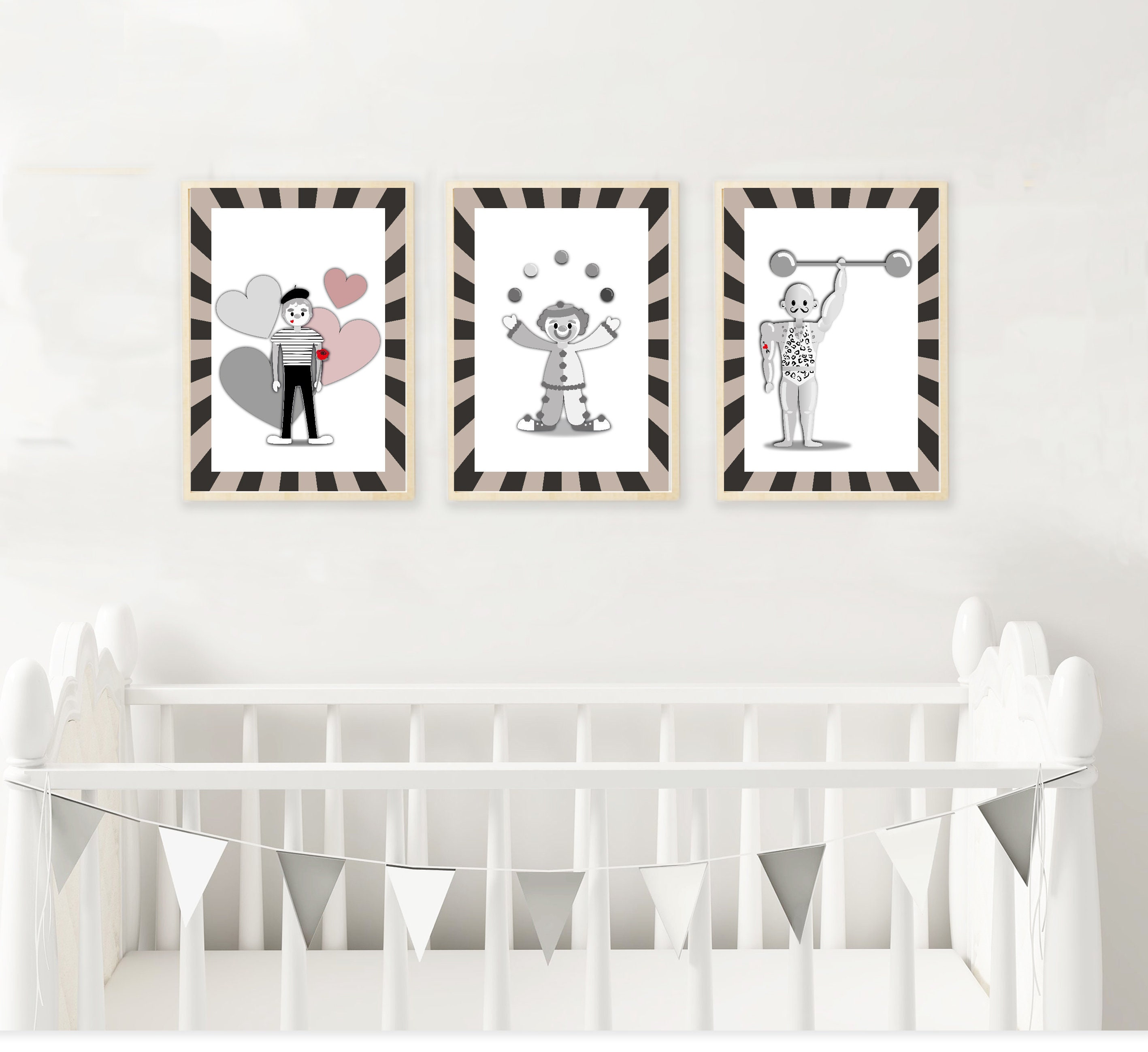 Kids Prints Kids Bedroom Decor Circus Theme DIGITAL Prints Nursery Wall ...