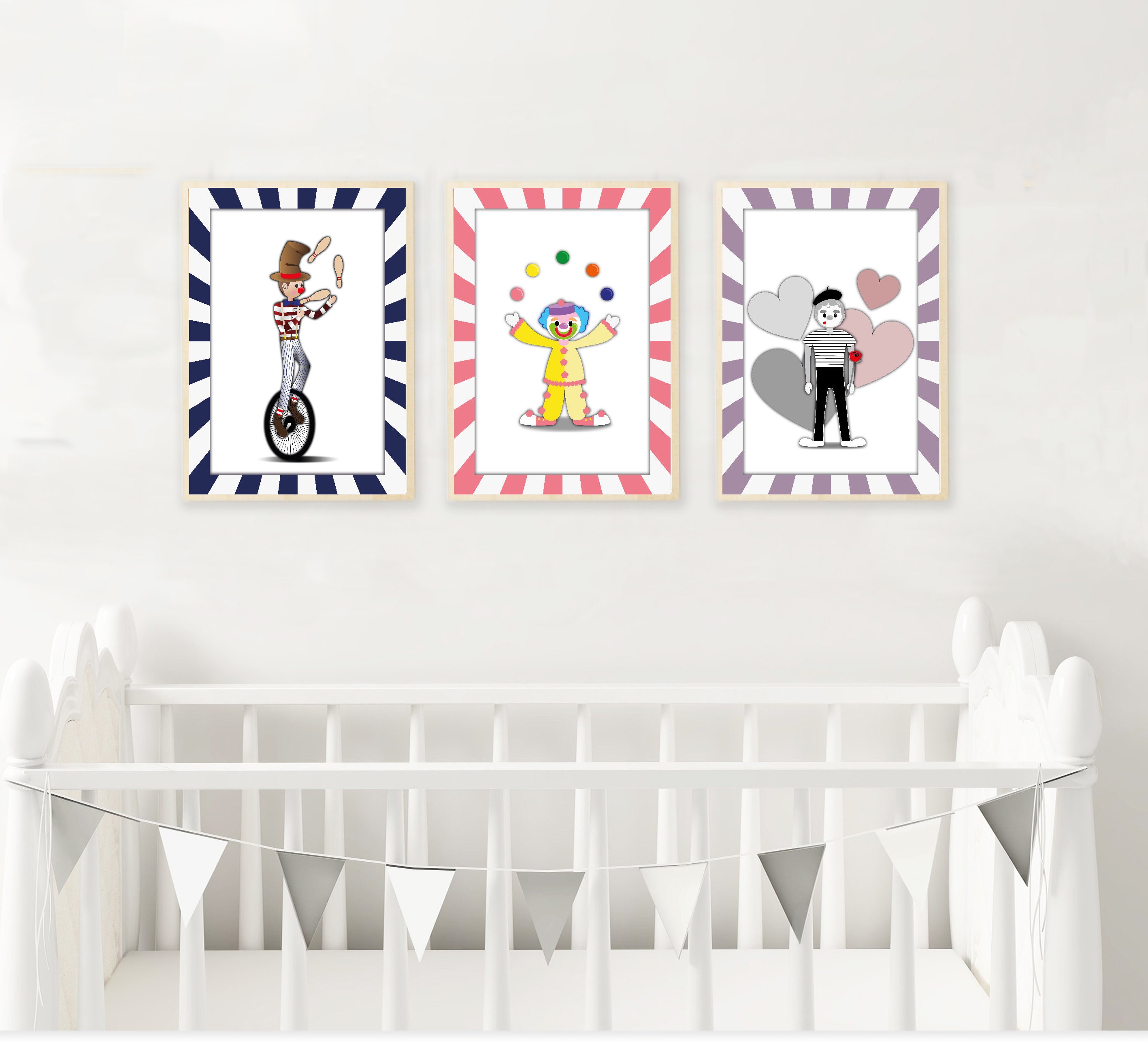 Kids Prints Kids Bedroom Decor Circus Theme DIGITAL Prints Nursery Wall ...