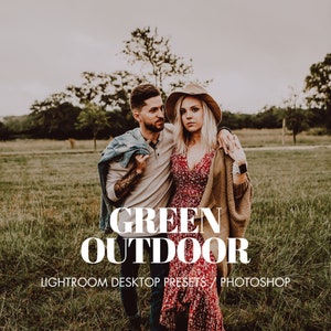 Green Tone Lightroom Presets Desktop | Earthy Tones Nature Wildlife photo editing | Family, Wedding photography rustic preset | Moody film