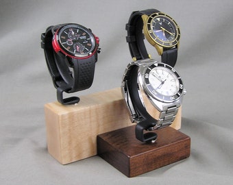 Watch Stand, Watch Holder, Watch Display, Chechen, Tiger Stripe Maple