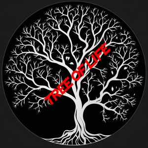 Tree of Life Circle Engraving and Cutting File Tree of Life Circle - DXF file