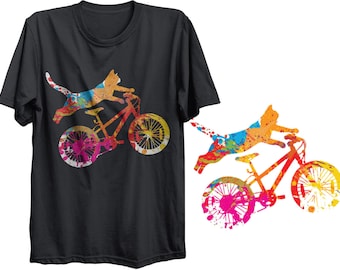 Cat on bicycle Graphics Instant Digital Download JPG,PNG , AI, Ps with Transparent Background, Commercial Use for Crafters