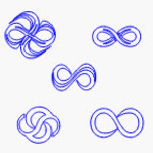 black and white line art infinity logo, dxf file for laser engraving cutting