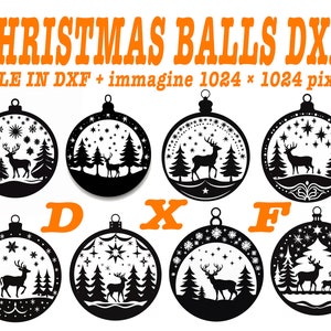 BOLAS DE NAVIDAD DXF 8 diseños