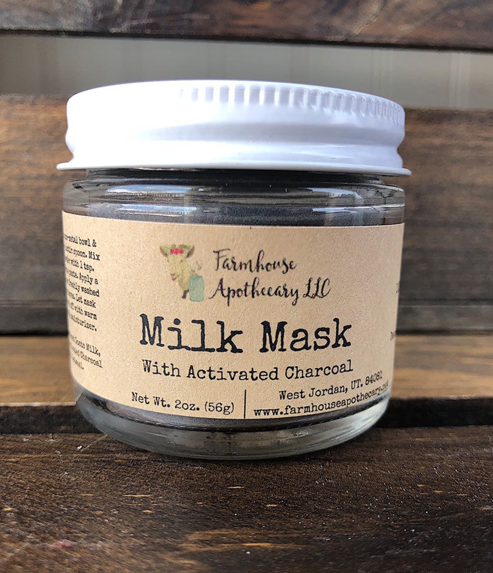 Goats Milk Face Mask With Activated Charcoaldetox Clear Etsy