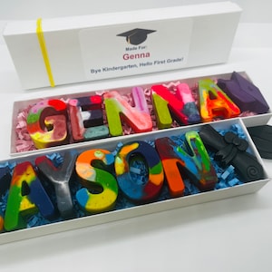 Name Crayons for Kids Graduation Gift in a gift box - Personalized Graduation Kids Gift-Graduation Party