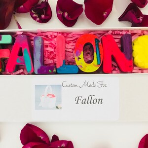 Flower girl Personalized Crayon Name in Gift Box, Flower Girl gift, flower girl favor, Wedding favors, flower girl proposal gift image 4