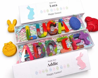 Personalized Kids Easter Name Crayons, Easter basket stuffers, Easter basket gifts, Easter gifts for kids
