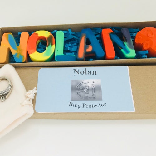 Ring Bearer Personalized Crayon Name in Gift Box Ring Bearer Etsy