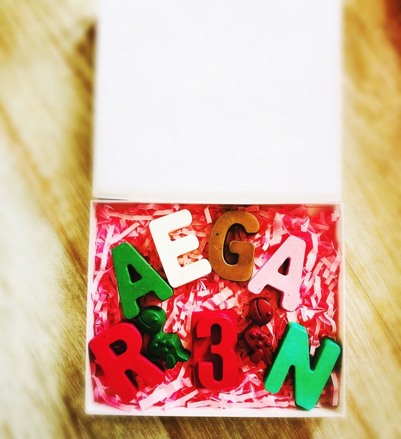 Personalized NAME Crayons in gift box sensory toys kids birthday crayons birthday gift for kids