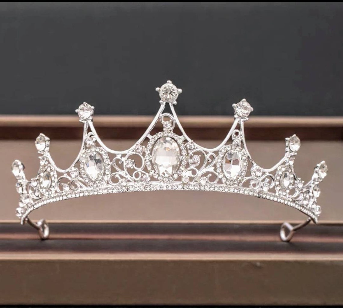 Bridal Tiara Crown Bridgerton Silver Filigree Wedding Bride Etsy