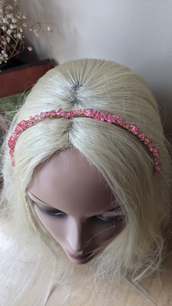 Barbie Pink Crystal Gem Headband: Mermaid Tiara Crown - Etsy display picture 1