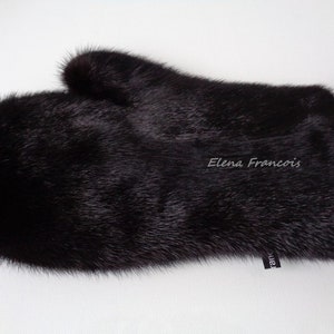 Massage Gloves Mink Wellness Pur Fur Gloves New Price per piece Mink Gloves dark brown Model 1