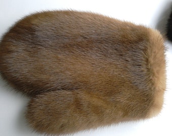 Gant de vison de massage en vraie fourrure soyeux doux bien-être pur grand gant de fourrure à main nouveau prix par pièce gant de vison brun naturel grande main