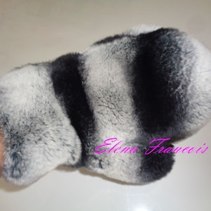 Massage Gloves Rex Rabbit Wellness Pur Fur Gloves New Petting Chinchilla Look Price per piece