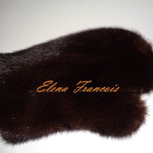 Echtfell Massage Glove Mink Wellness Pure Fur Glove New Price per piece Mink glove dark brown num 2