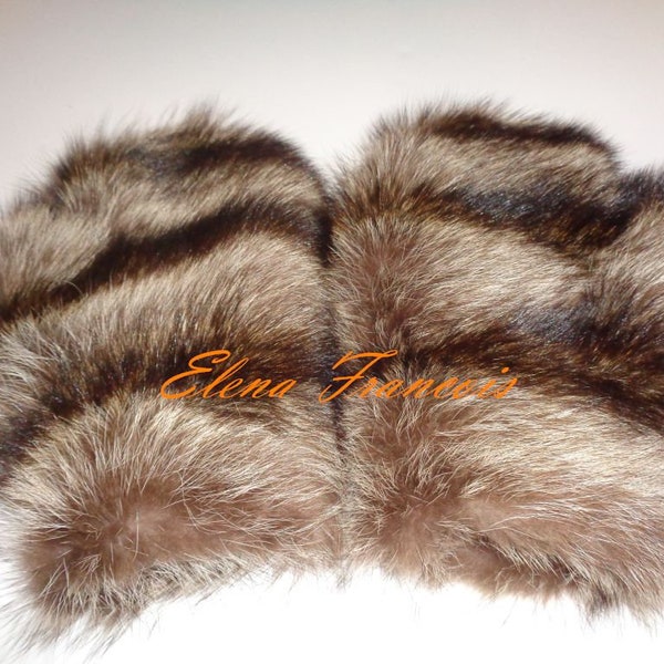 Gloves Fur Gloves Glove Raccoon New Winter Gloves 2 Pieces