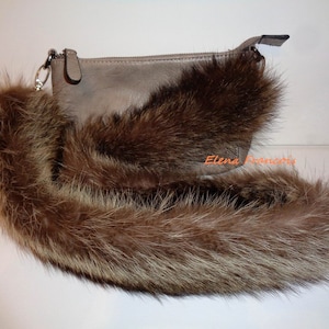 Pocket strap fur shoulder bag carrying straps genuine fur raccoon new bag straps shoulder strap100 cm