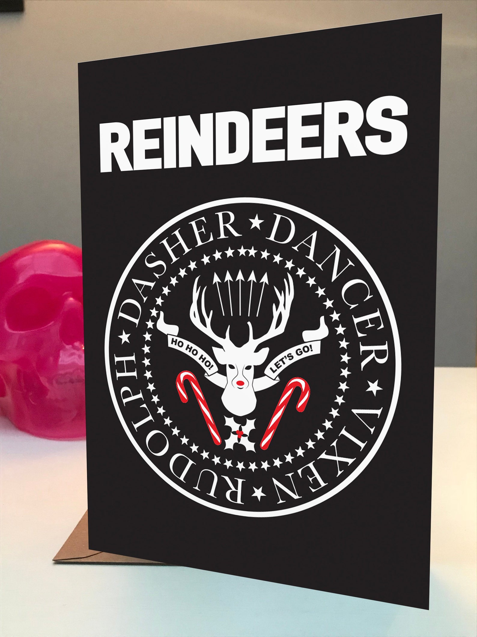 Ramones Reindeers Christmas Card | Etsy