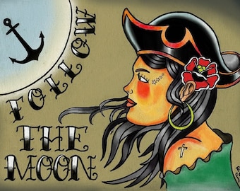 Sigue la impresión del tatuaje de La Luna