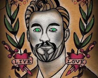 Stay Handsome tattoo print
