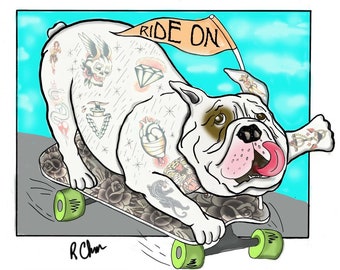 Ride On tattoo print