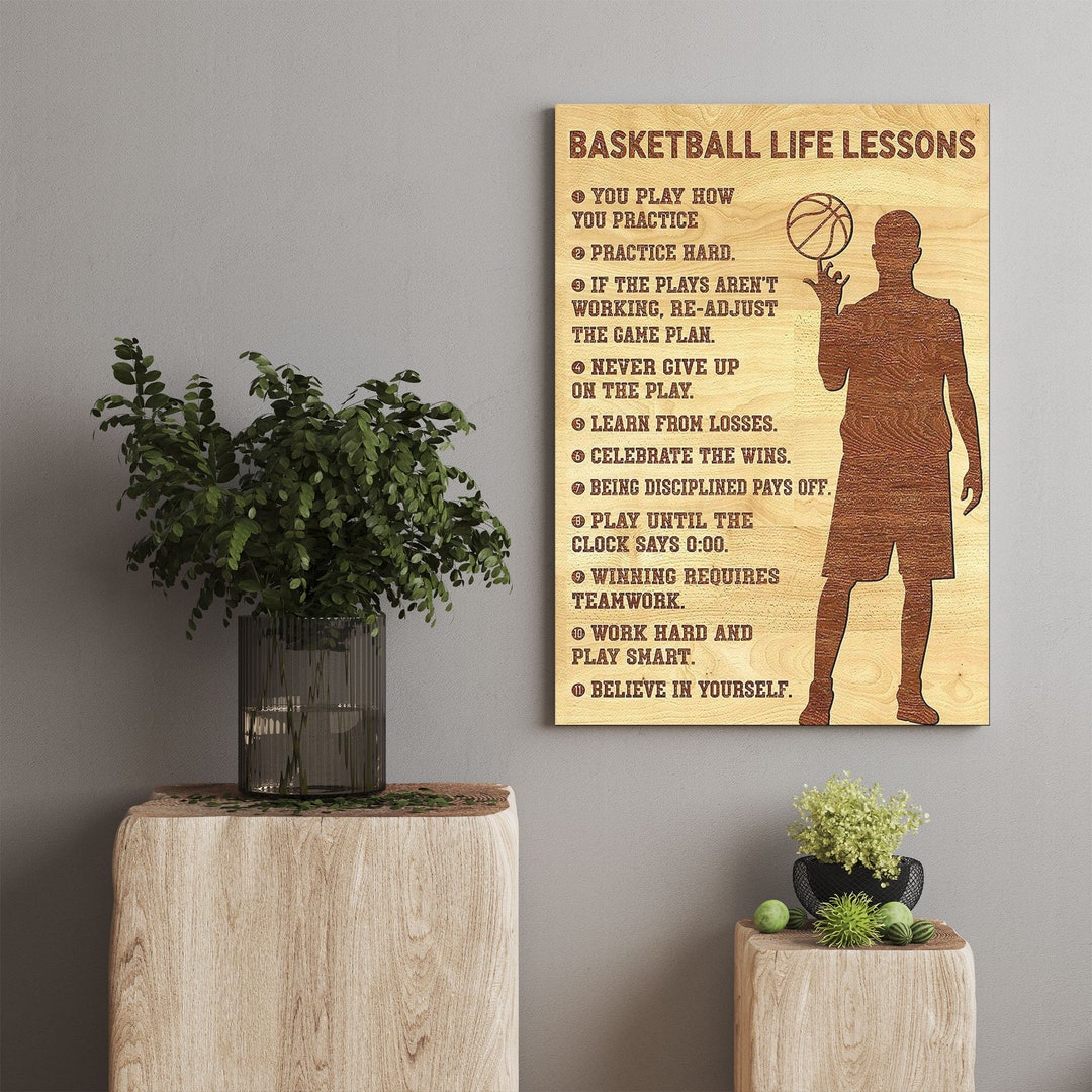 Basketball Life Lessons Poster Basketball Art Prints Gift - Etsy