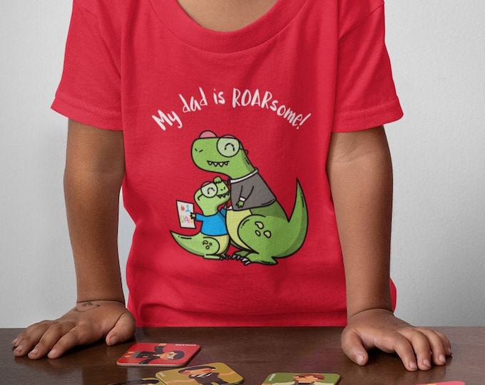 My Dad is Roarsome! Father's Day - Kid's Fine Jersey Tee - TODDLER sizes