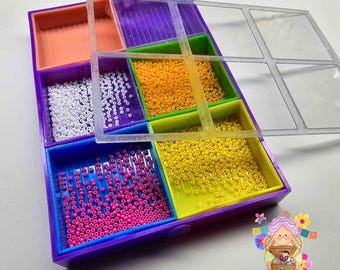 10 Piece Diamond Painting Accessory Tool Kit + 7 Grids - Rhinestone Tray with Lid