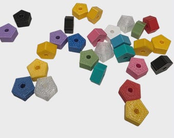 Spacer Bead Bases | 30pc Beadable Pen Spacers | Decorative Spacer Beads | Stackable Craft Beads | DIY Pen Supplies