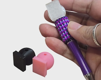 3D Printed Beads 20mm Flat Back | Beadable Pen Beads Bulk | DIY Craft Beads for Decorating | Rhinestone Beads | Plain Beads for Crafts