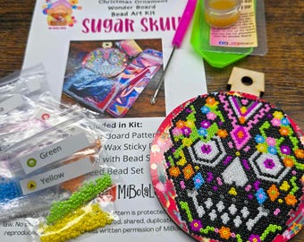 Sugar Skull Bead Art Kit: Wonder Board Ornament