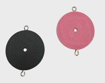 Beadable Pen Dangle Discs – 25mm Spacer or Topper Beads | 3mm Thick | Thread Channel for Dangles | Set of 15 | Add-On Eye Pins