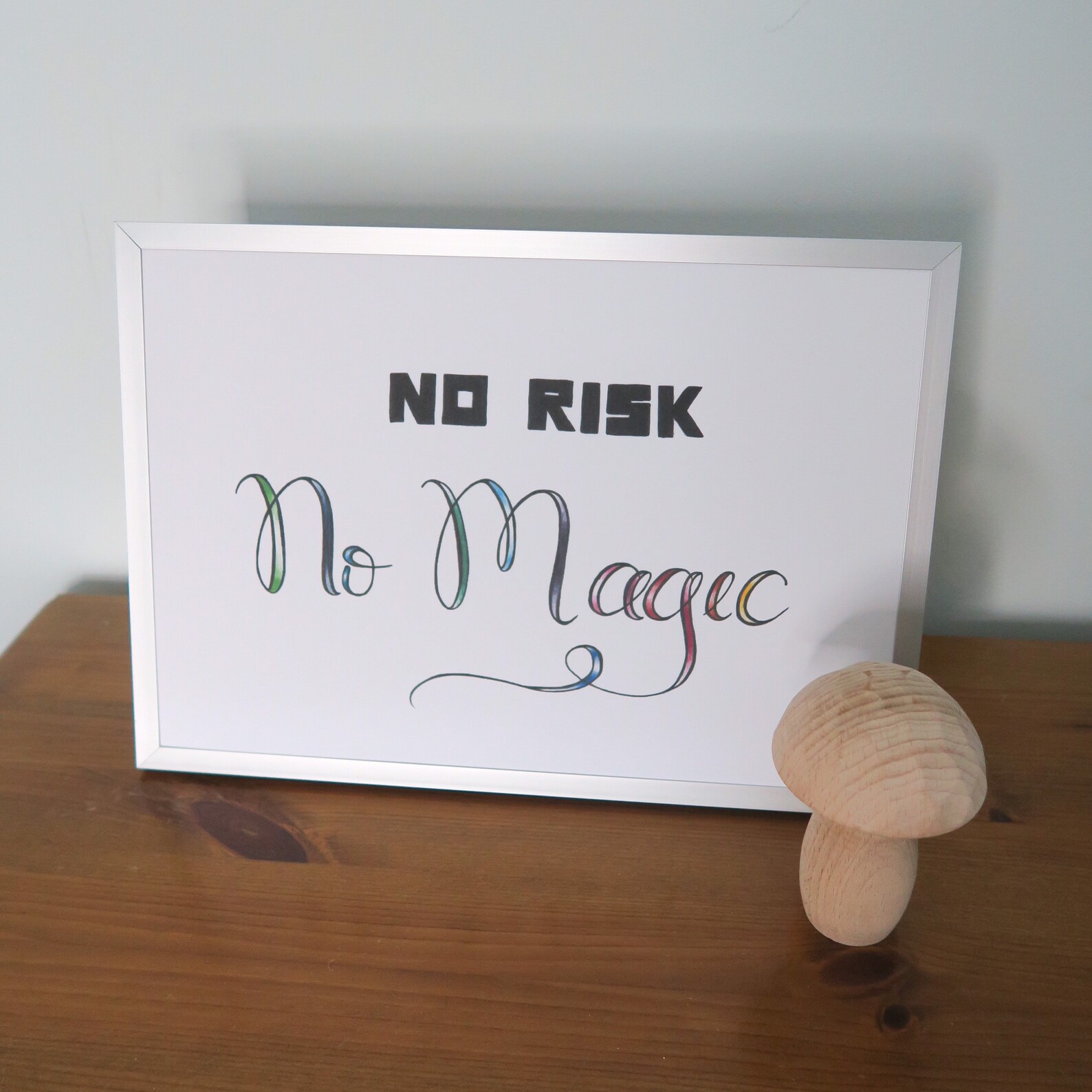 No Risk No Magic Print A4 A5 Ecofriendly Print Printed on Etsy