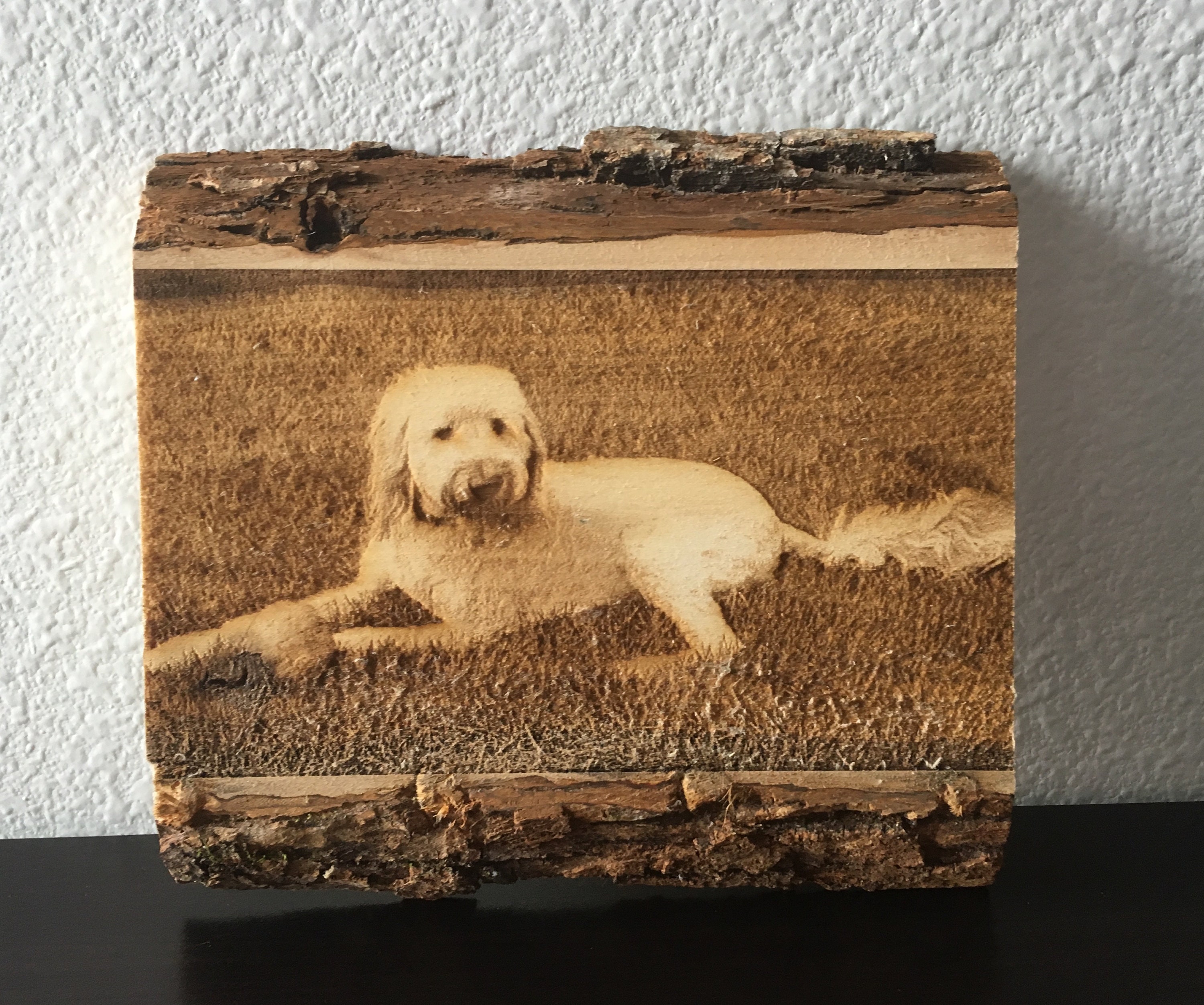 Laser Engraved Natural Basswood Photo Personalized Etsy