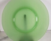 Vintage 1940s Jeanette Jadeite Glass 8.25 quot Round Plate Midcentury Shabby Chic Boho Eclectic Dinnerware and Table