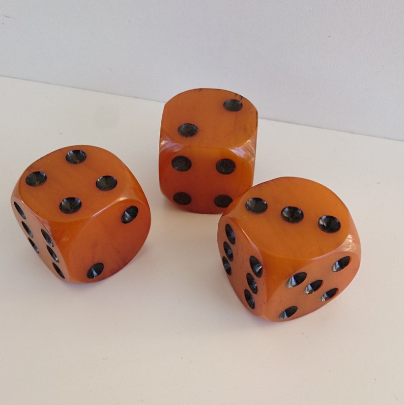 Very Old Antique 3 Dices Bakelite 93.8 Grams. Etsy