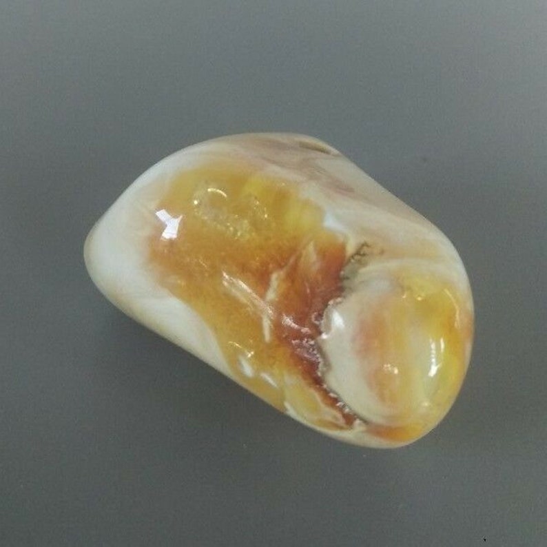 WhiteYellow Natural Baltic Amber Stone 14.4 Gram.