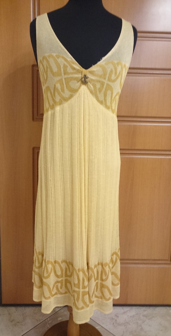 roberto cavalli yellow dress
