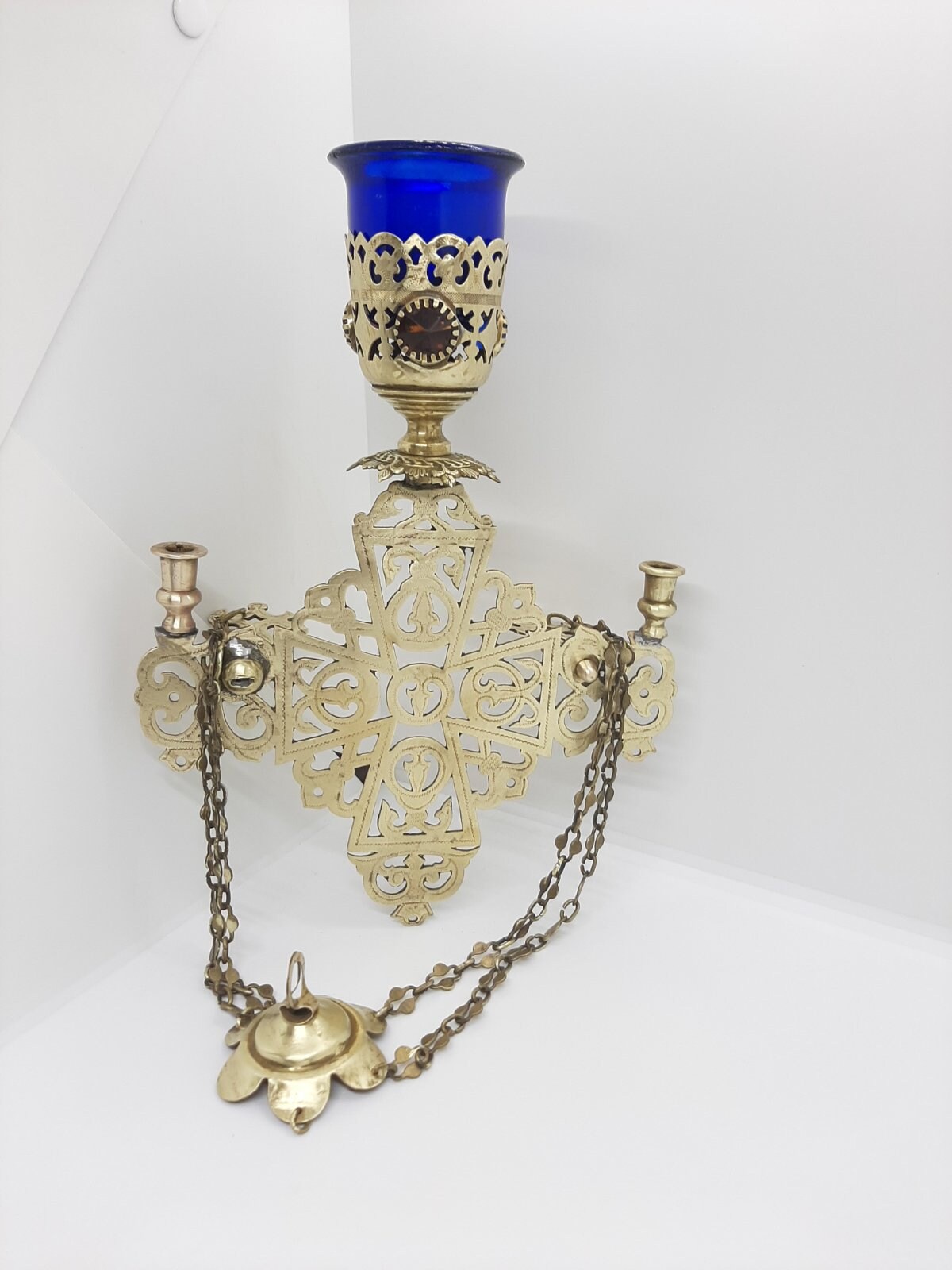 Antique Russian Orthodox Icons Lamp Lampada Brass 19th Etsy