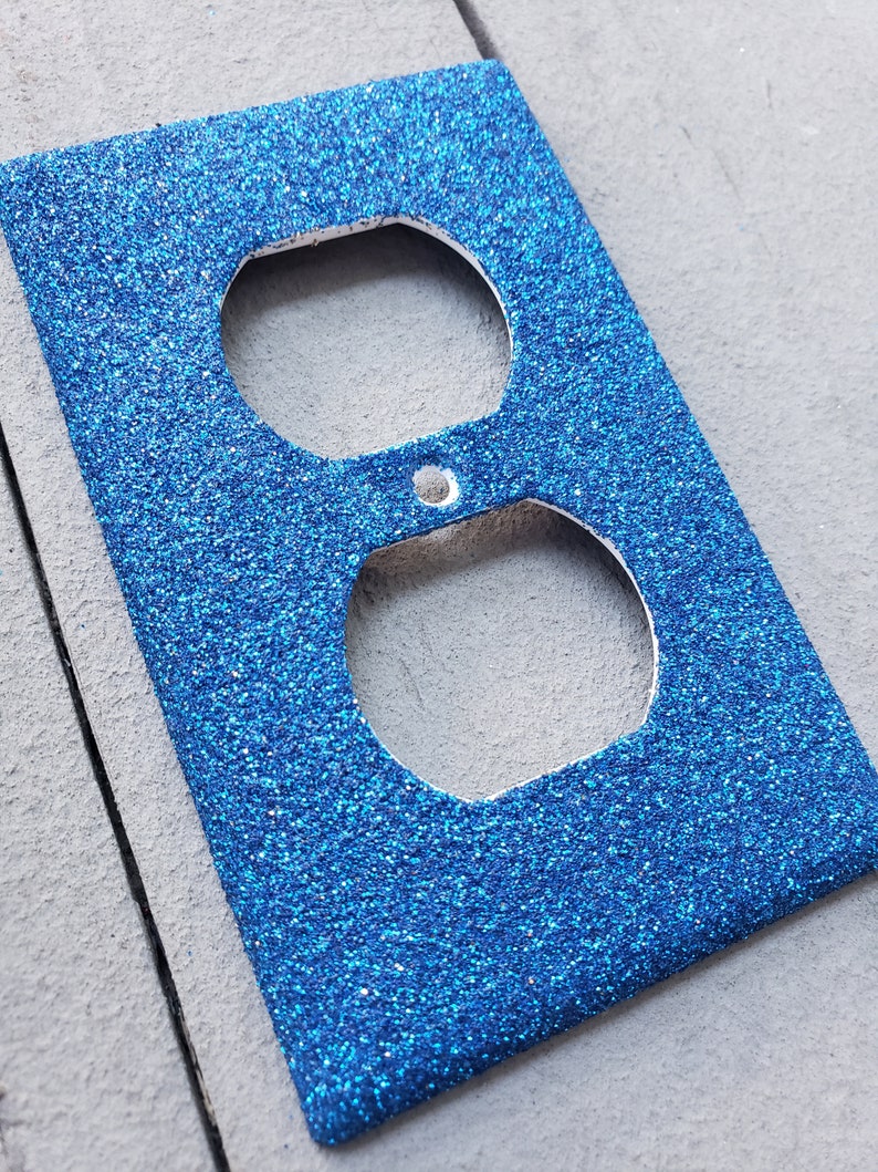 Sapphire blue Light Switch & Outlet Covers Sparkle Etsy